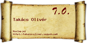 Takács Olivér névjegykártya